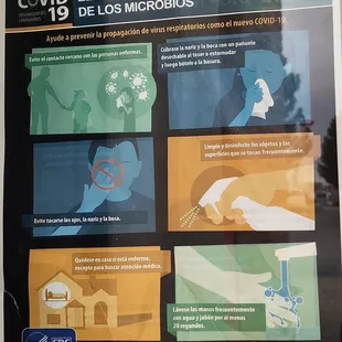 Placards to be healthy/NO COVID19 en español