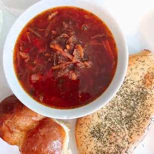 Take out borscht at home