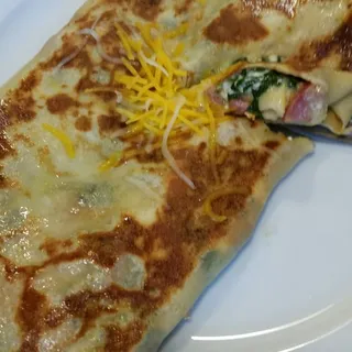 Polish Sausage and Cheese Crepe