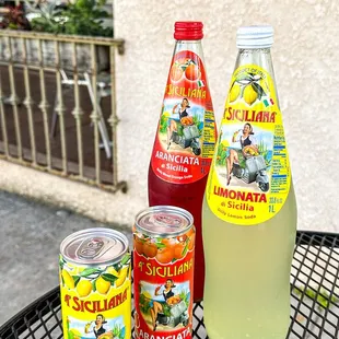 a variety of drinks