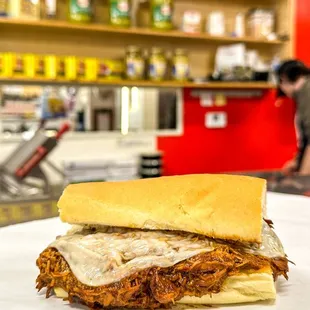 a sandwich on a table