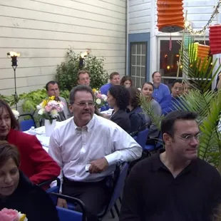 Banquet in garden - group photo