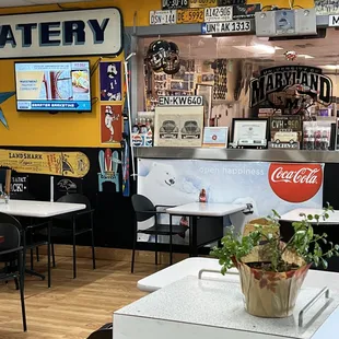 the interior of a restaurant