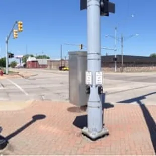 the intersection of a street