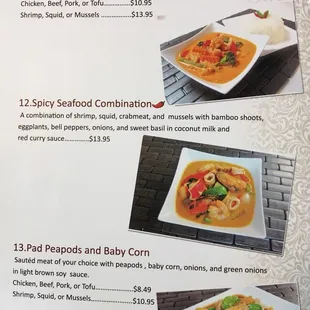 menu, curry