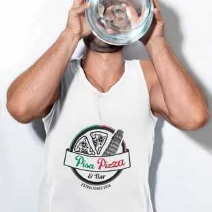 a man drinking a glass of water