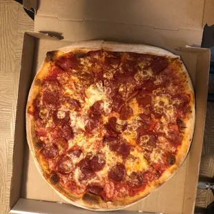 Extra pepperoni pizza