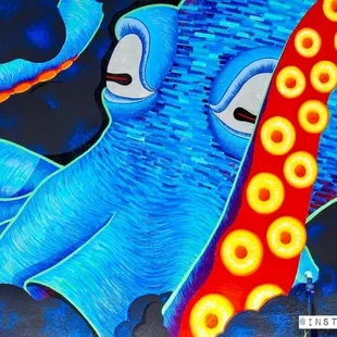 Mural on Southside of building.