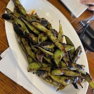 Spicy Edamame charred. Excellent!!!