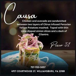 This Appetizer is a fantastic fusion and a staple in Peru.