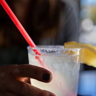 Margarita ($13) Fresh lime juice, tequila blanco, triple sec &amp; simple syrup