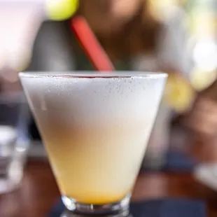 Pisco Sour Serrano ($14) Pisco puro, fresh lime juice, simple syrup, egg whites, angostura &amp; bitters