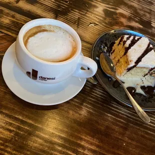 Puerto Rican Tres Leches , cappuccino