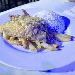 Fish with Ajillo sauce