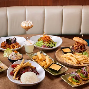 a table full of food