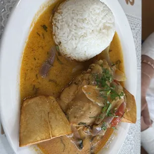 Chicken and rice entree