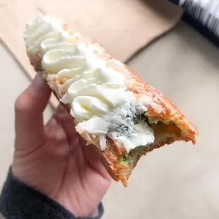 Coconut matcha yuzu eclair