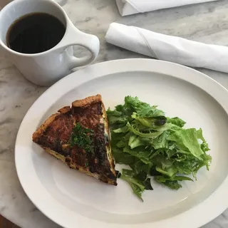 Bacon, Swiss Chard and Onion Quiche