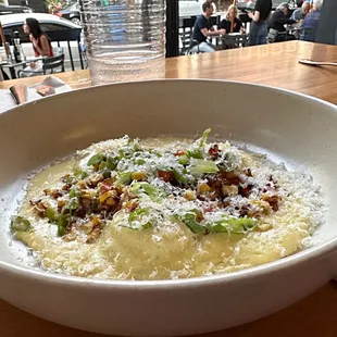 4 cheese Ravioli w/ charred corn. Excellent