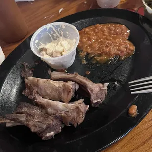 Dry Baby Back Ribs Platter with Red Skin Potato Salad