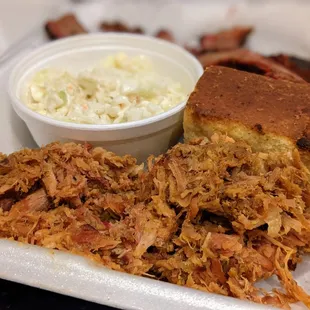 BBQ Pork. Part of the 2 Meat Combo and 2 Sides and Bread ($20.60).