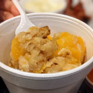 Large Peach Cobbler. $6.45.