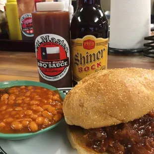 Chopped brisket sandwich