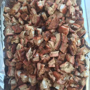 a close up of the meat