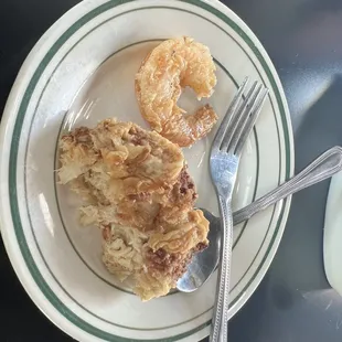 Our appetizers were crab cakes and honey glazed shrimp