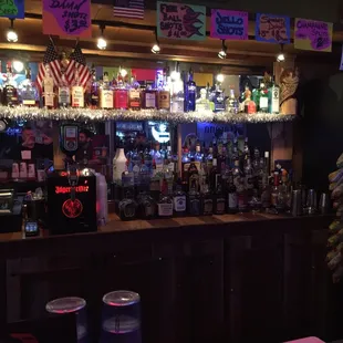 the bar area