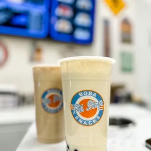two cups of boba