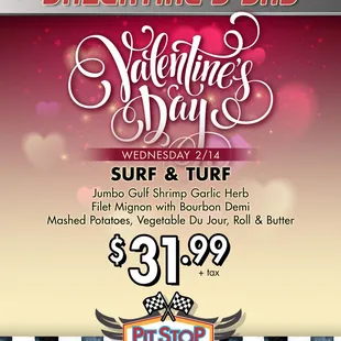 Come join us on Valentine's Day for our special