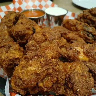 Chicken wings 2 orders with carrots &amp; celery sticks:)