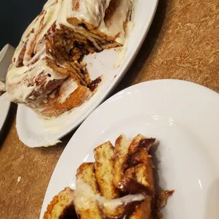 When we cut into the huge cinnamon roll, it is better than Cinnabon at the mall. Can order at Pit Stop