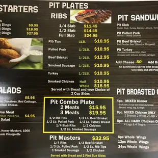 Menu Page 1