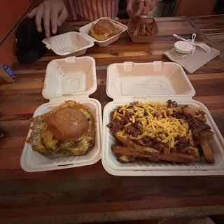 Bacon Cheese Fries with Sour Cream