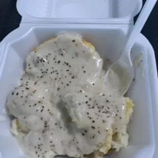 Single sausage and gravy