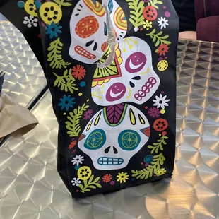 Halloween candy bag for customers on Halloween Day