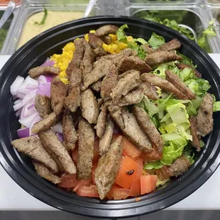 Gyro salad bowl made your way