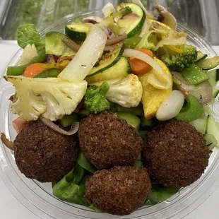 Falafel salad bowl made your way
