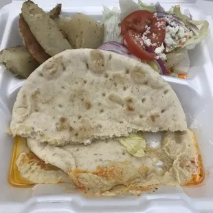 Hummus and Naan side plate
