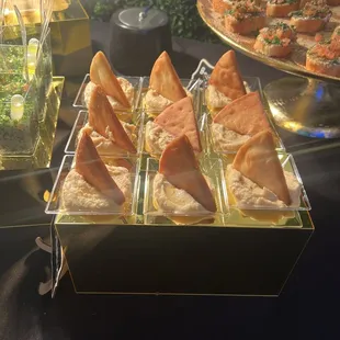 Hummus and Pita Chip Appetizer