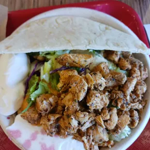 Chicken shawarma bowl