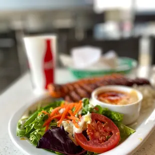 a plate of food on a table