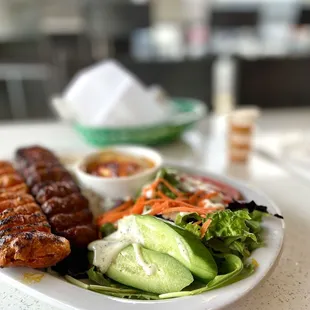 a plate of food on a table