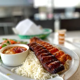 a plate of food on a table