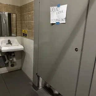Female restroom handicap stall