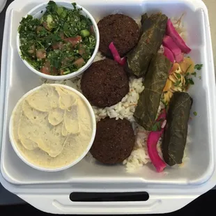 Veggie Combo (sub. spinach pie with falafel)