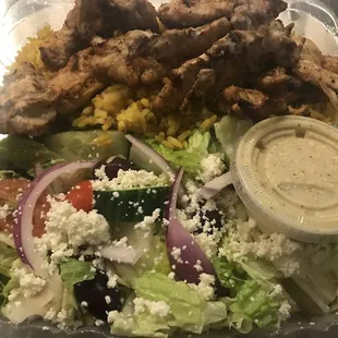 Chicken shish kabob combo plate