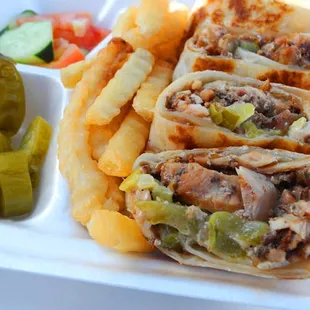Chicken shawerma meal